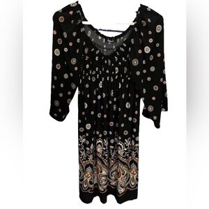 *AGB Boho Stretchy 3/4 Sleeve Dress (No Size Tag)